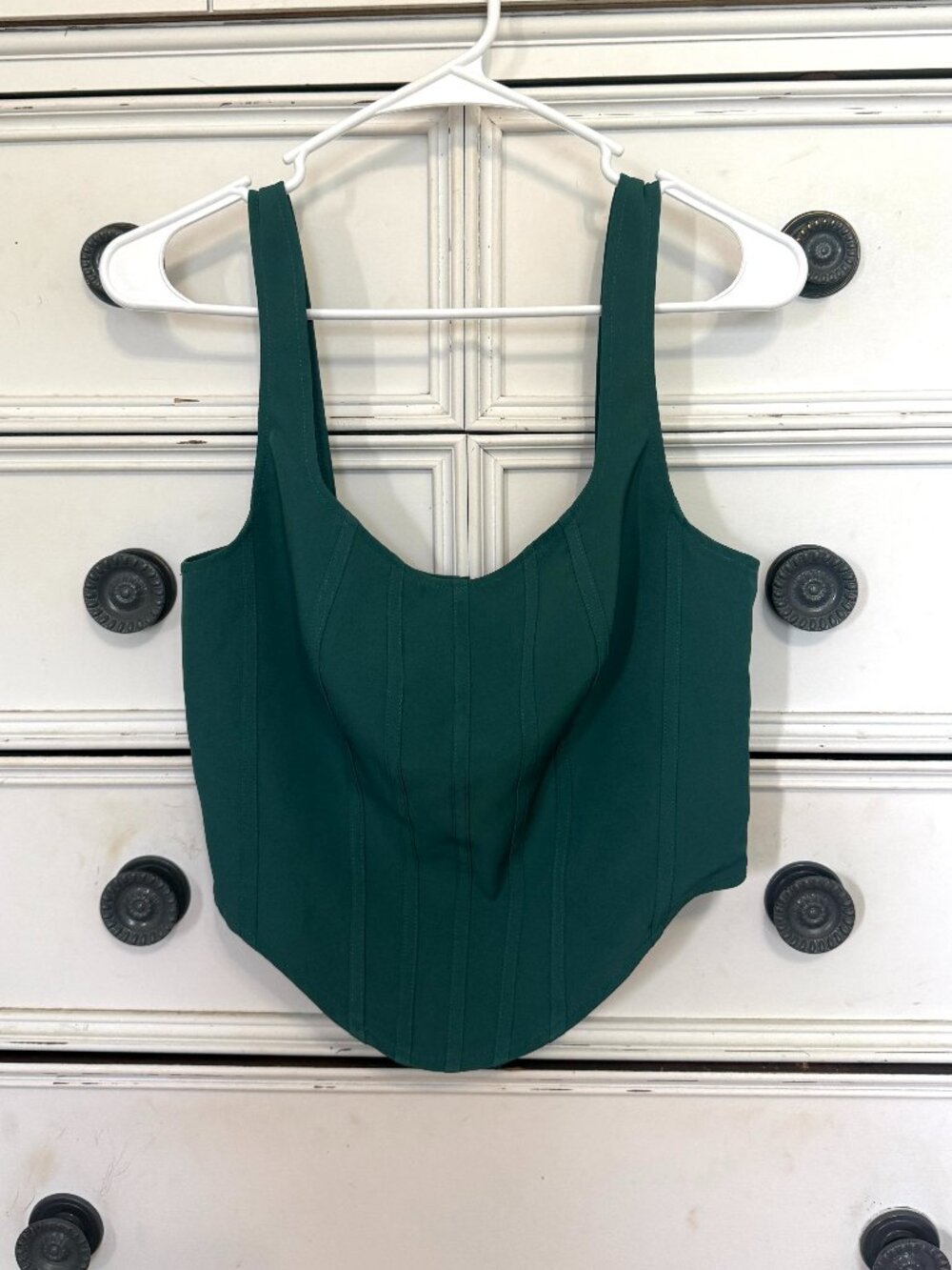 Sincerely Jules Emerald Green Teal Corset Tank Size Medium